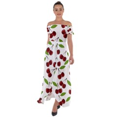 Fruit Life Off Shoulder Open Front Chiffon Dress