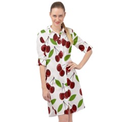 Fruit Life Long Sleeve Mini Shirt Dress