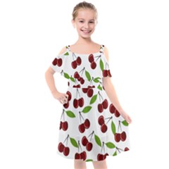 Fruit Life Kids  Cut Out Shoulders Chiffon Dress