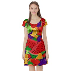 Fruit Life 2  Short Sleeve Skater Dress