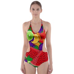 Fruit Life 2  Cut-out One Piece Swimsuit by Valentinaart