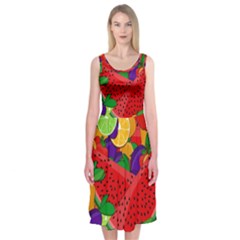 Fruit Life 2  Midi Sleeveless Dress