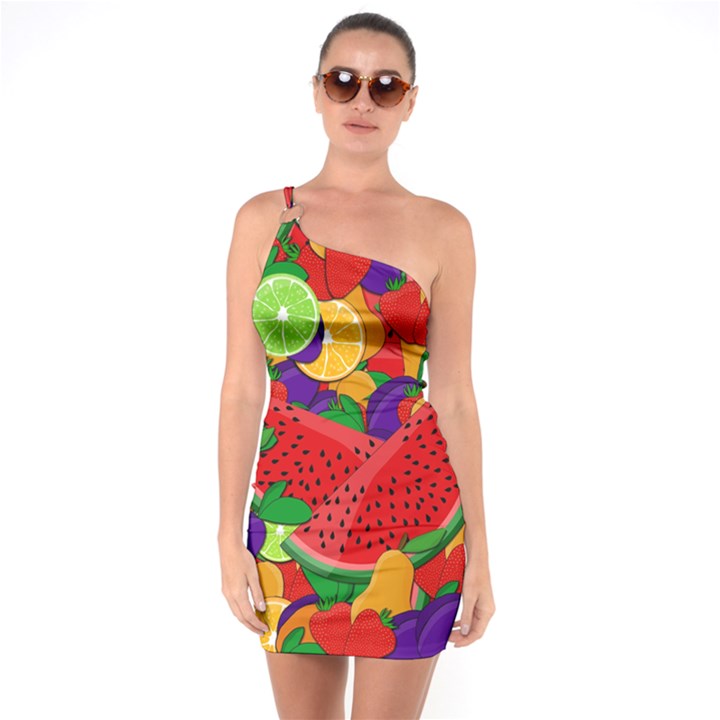 Fruit Life 2  One Soulder Bodycon Dress