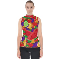 Fruit Life 2  Mock Neck Shell Top by Valentinaart