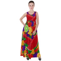 Fruit Life 2  Empire Waist Velour Maxi Dress