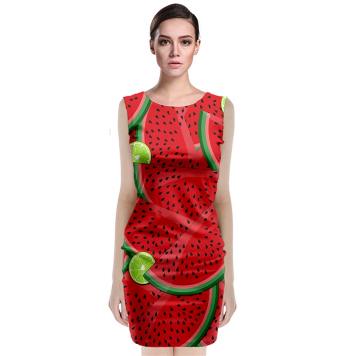 Fruit Life 3 Sleeveless Velvet Midi Dress