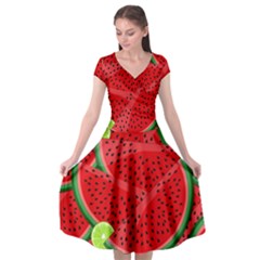 Fruit Life 3 Cap Sleeve Wrap Front Dress