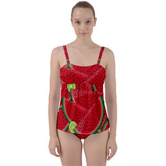 Fruit Life 3 Twist Front Tankini Set by Valentinaart