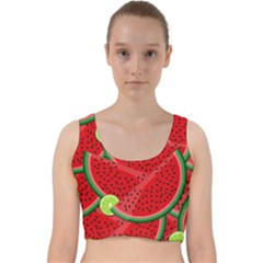 Fruit Life 3 Velvet Racer Back Crop Top by Valentinaart