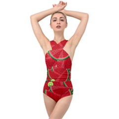 Fruit Life 3 Cross Front Low Back Swimsuit by Valentinaart