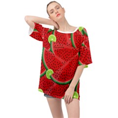 Fruit Life 3 Oversized Chiffon Top by Valentinaart