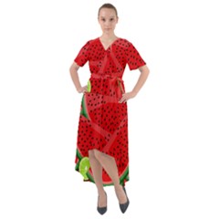 Fruit Life 3 Front Wrap High Low Dress