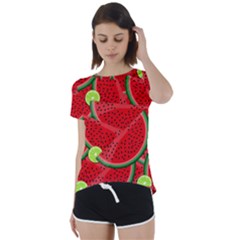 Fruit Life 3 Short Sleeve Foldover Tee by Valentinaart