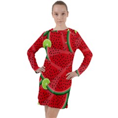 Fruit Life 3 Long Sleeve Hoodie Dress