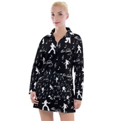 Elvis Women s Long Sleeve Casual Dress by Valentinaart