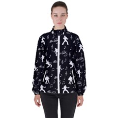 Elvis Women s High Neck Windbreaker by Valentinaart