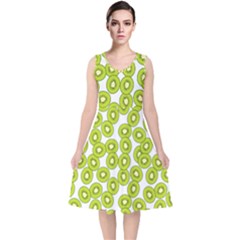 Fruit Life 4 V-neck Midi Sleeveless Dress 