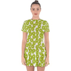 Fruit Life 4 Drop Hem Mini Chiffon Dress