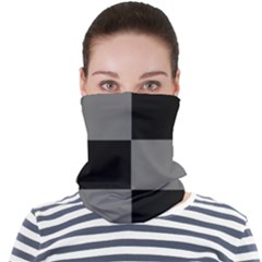 Black Gingham Check Pattern Face Seamless Bandana (adult) by yoursparklingshop