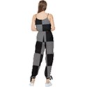 Black Gingham Check Pattern Sleeveless Tie Ankle Jumpsuit View2