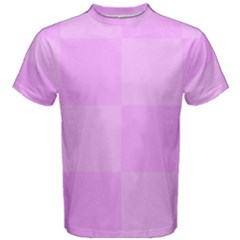 Pink Gingham Check Squares Men s Cotton Tee by yoursparklingshop