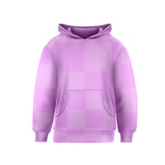 Pink Gingham Check Squares Kids  Pullover Hoodie