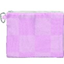 Pink Gingham Check Squares Canvas Cosmetic Bag (XXXL) View1