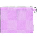 Pink Gingham Check Squares Canvas Cosmetic Bag (XXXL) View2