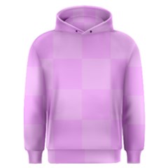 Pink Gingham Check Squares Men s Overhead Hoodie