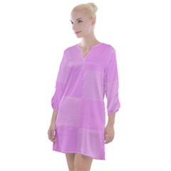 Pink Gingham Check Squares Open Neck Shift Dress by yoursparklingshop