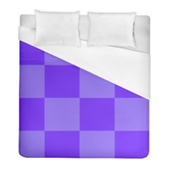 Purple Gingham Check Squares Pattern Duvet Cover (full/ Double Size) by yoursparklingshop