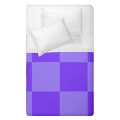 Purple Gingham Check Squares Pattern Duvet Cover (single Size) by yoursparklingshop