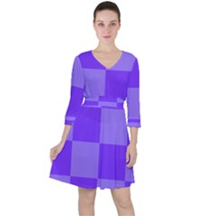 Purple Gingham Check Squares Pattern Ruffle Dress by yoursparklingshop