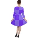 Purple Gingham Check Squares Pattern Ruffle Dress View2