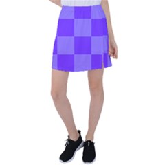 Purple Gingham Check Squares Pattern Tennis Skirt by yoursparklingshop