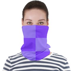 Purple Gingham Check Squares Pattern Face Seamless Bandana (adult) by yoursparklingshop