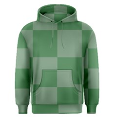 Green Gingham Check Squares Pattern Men s Core Hoodie