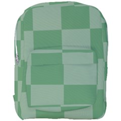 Green Gingham Check Squares Pattern Full Print Backpack by yoursparklingshop