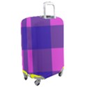 Blue And Pink Buffalo Plaid Check Squares Pattern Luggage Cover (Medium) View2