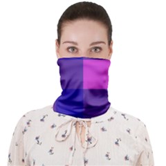 Blue And Pink Buffalo Plaid Check Squares Pattern Face Covering Bandana (adult) by yoursparklingshop