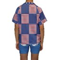 Red White Blue Stars And Stripes Kids  Short Sleeve Swimwear View2