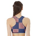 Red White Blue Stars And Stripes Sports Bra with Border View2