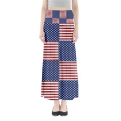 Red White Blue Stars And Stripes Full Length Maxi Skirt by yoursparklingshop