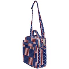 Red White Blue Stars And Stripes Crossbody Day Bag by yoursparklingshop