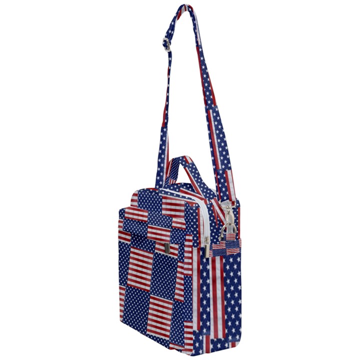 Red White Blue Stars And Stripes Crossbody Day Bag