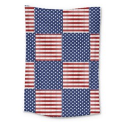 Red White Blue Stars And Stripes Large Tapestry