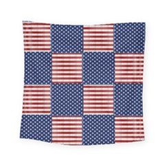 Red White Blue Stars And Stripes Square Tapestry (small)