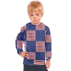 Red White Blue Stars And Stripes Kids  Hooded Pullover by yoursparklingshop