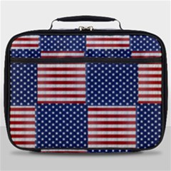 Red White Blue Stars And Stripes Full Print Lunch Bag by yoursparklingshop