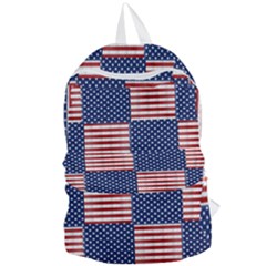 Red White Blue Stars And Stripes Foldable Lightweight Backpack by yoursparklingshop